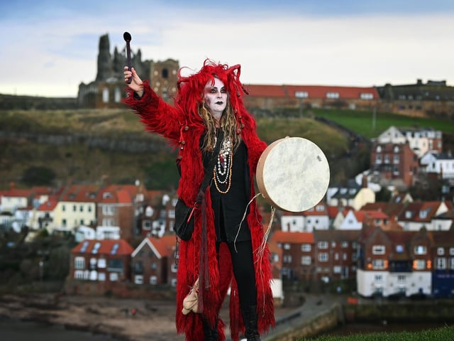 Whitby Krampus. Pictured Elaine Edmund. Picture Jonathan Gawthorpe