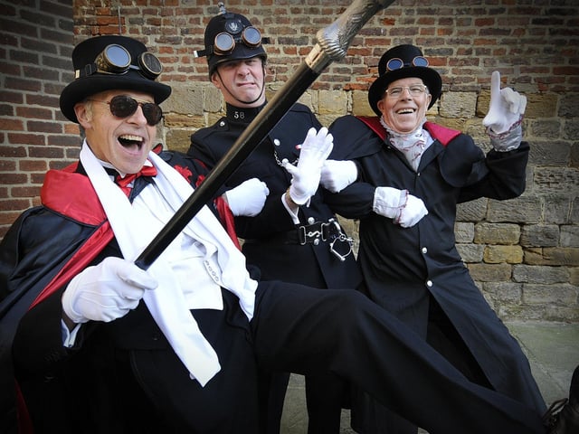 Mischief in Whitby - Pete Bolton, Paul Eastwood and Bill Bolton (Dad). 144430m