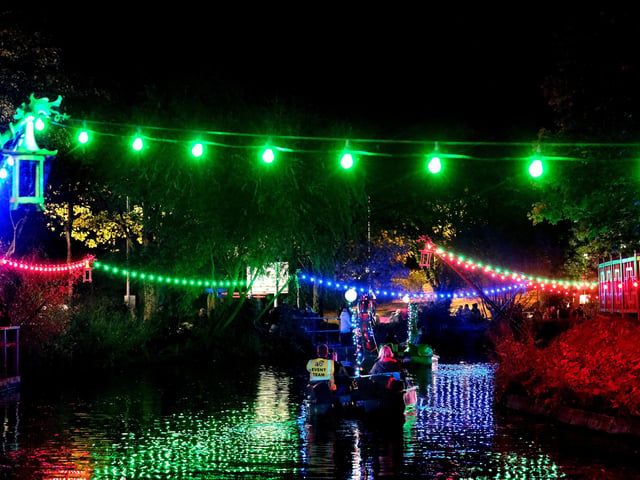 Lights on the lake.
