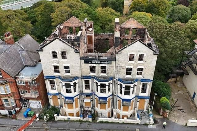 Former Marine Residence Hotel from Belmont Road.