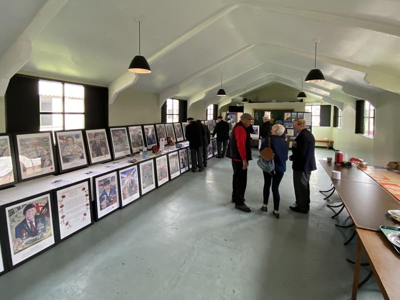 Looking at some of the military paintings.