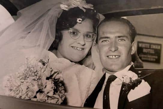 Ray and Brenda Jordan on their wedding day in 1964.