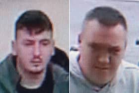 Police have released images of two men they want to speak to after a high-value alcohol theft in Malton