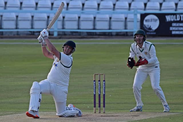 Connor Stephenson hit 22 for Flixton. Photo by Simon Dobson