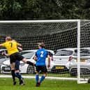 Action from Scalby's 1-0 home win against Edgehill Reserves in the Scarborough FA Harbour Cup. PHOTOS BY ALEC COULSON