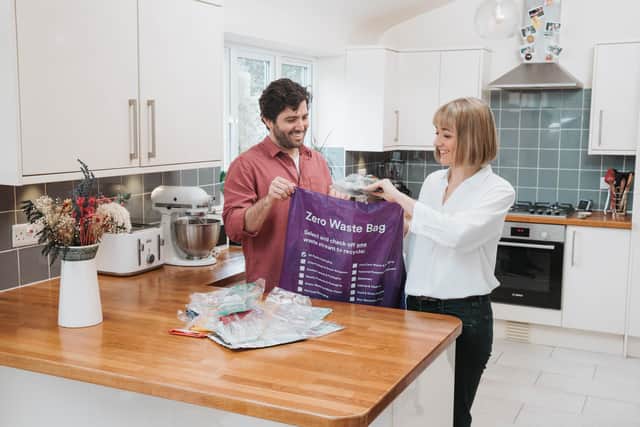 Large Zero Waste Bag being used for All Plastic Packaging waste stream.