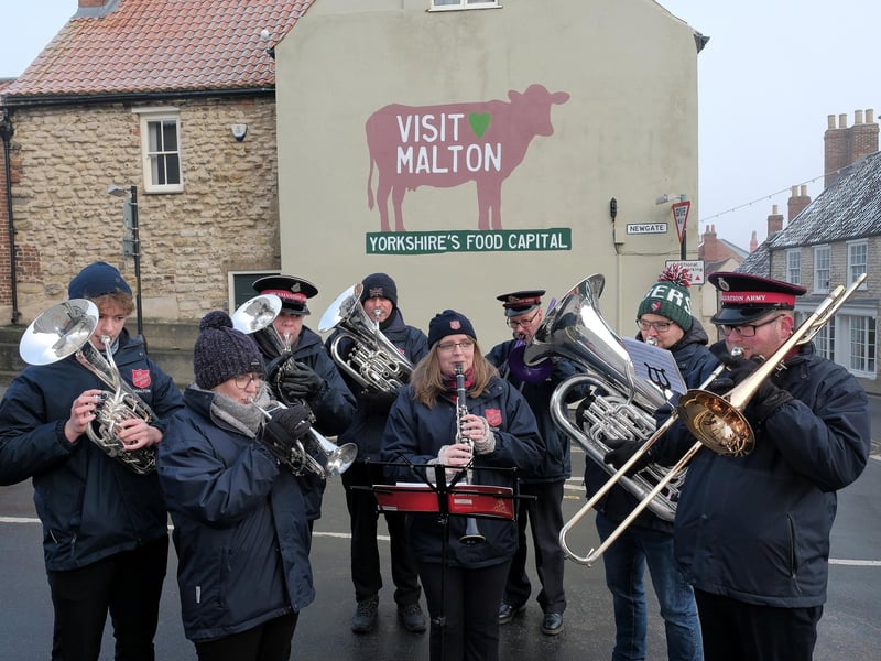Locla brass bands performed at the festival.