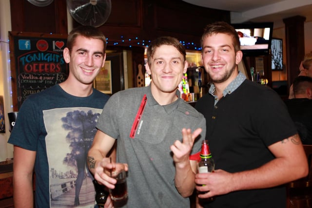 Tom, Nathan and Aaron enjoying themselves in Bar2B.