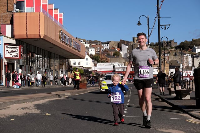 Part one of the Fun Run with adults and older runners. A great finish.