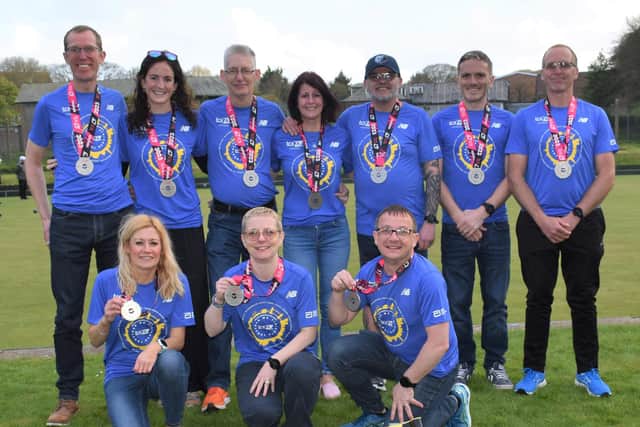 The Scarborough Athletic Club runners who took part in the London Marathon last weekend.