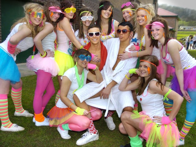 Red Nose Day ... Sixth Form College students get set to take to the catwalk for their fund raising fashion show.091180