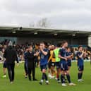 Boro players and staff thank the travelling Seadogs after the goalless draw at Boston United. Photo by Disport Photography (Christopher Walker)”
