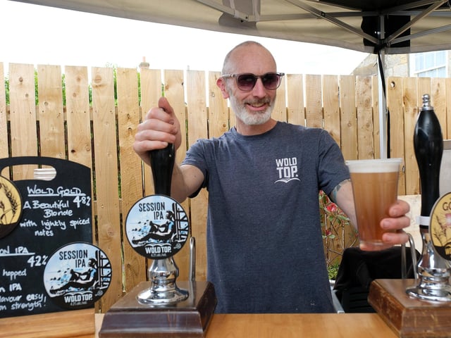 Pulling pints in the glorious June sun.