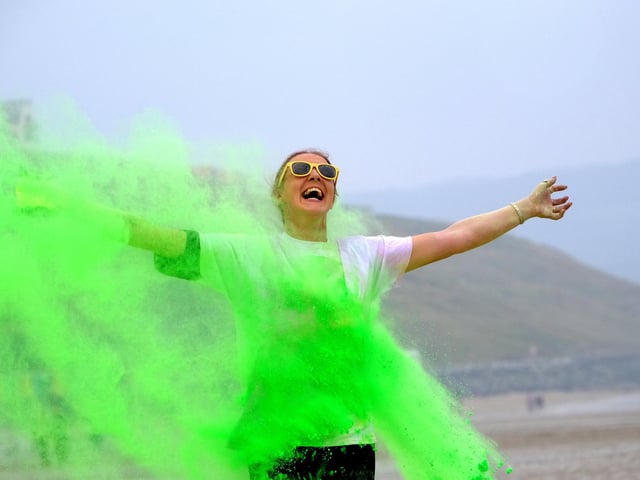 Doused in bright green!