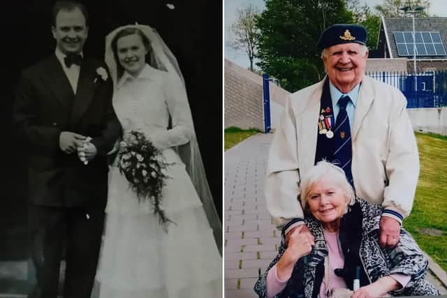 Mr English married his wife Brenda in 1954, and they remained devoted to each other for 66 years, until Brenda's death in 2020. Photo courtesy of Joy Harrison.