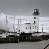 The weather is expected to be windy and wet today on the Yorkshire coast, thanks to Storm Debi's arrival. Photo: Richard Ponter