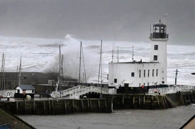 The weather is expected to be windy and wet today on the Yorkshire coast, thanks to Storm Debi's arrival. Photo: Richard Ponter