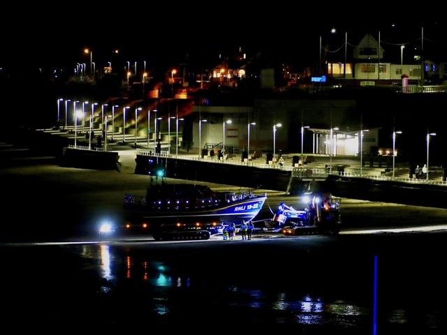 Aled Jones captures the Bridlington Lifeboat at night.