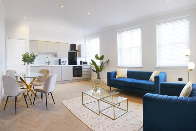 Inside one of the Salisbury Apartments