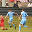 Danny Earl scored both goal as Bridlington Town drew 2-2 at Liversedge. Photo by TCF Photography