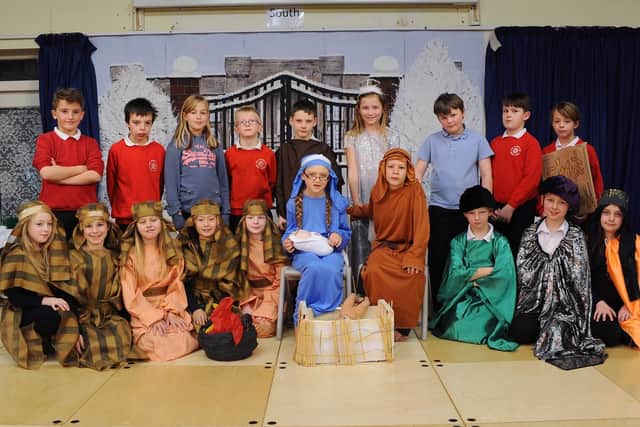 New Pasture School's Christmas play called Away with the Manger. NBFP PA1351-2a.