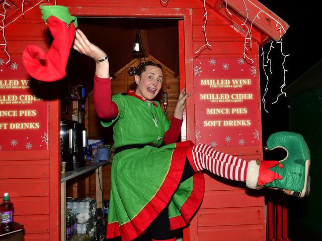 Elf Nichola Coleman at her stall