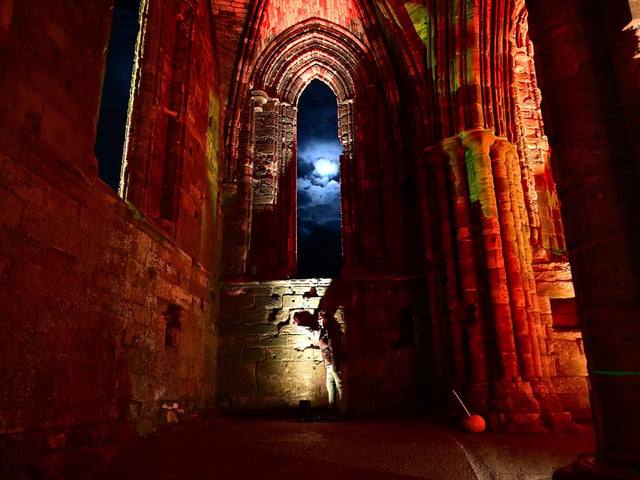 The moon added to the spooky atmosphere. Picture: Richard Ponter