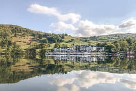 A view of Low Wood Bay Resort & Spa, taken from Lake Windermere.