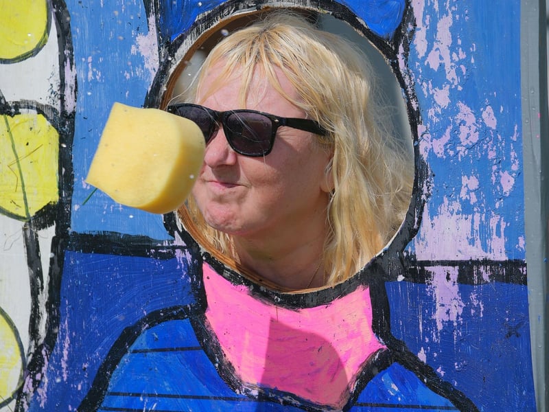 Danby Show sponge throwing fun.
picture: Richard Ponter