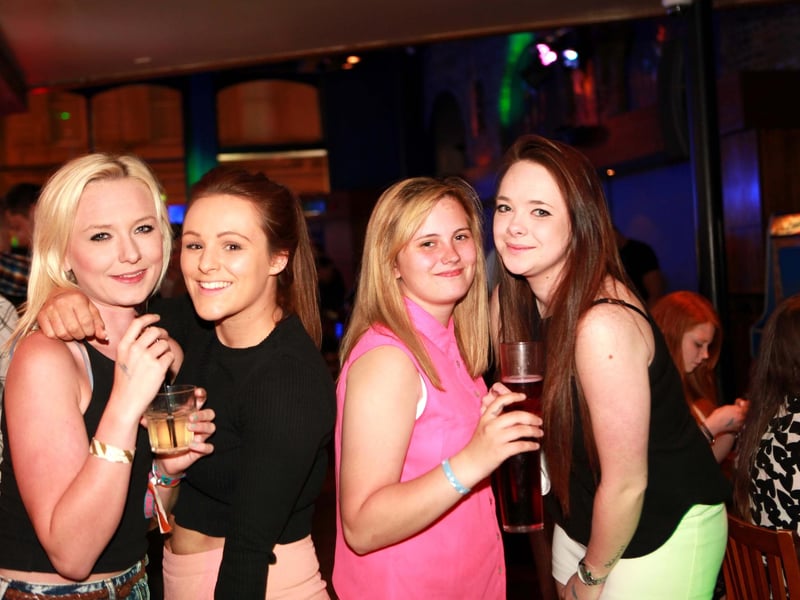 Dog, Natalie, Kita and Naomi looking glamorous in Blue Lounge