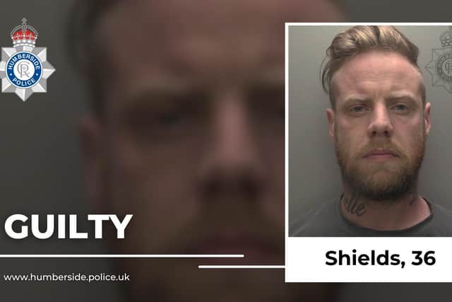 Jordan Shields, 36, of South Back Lane, Bridlington. Photo: Humberside Police