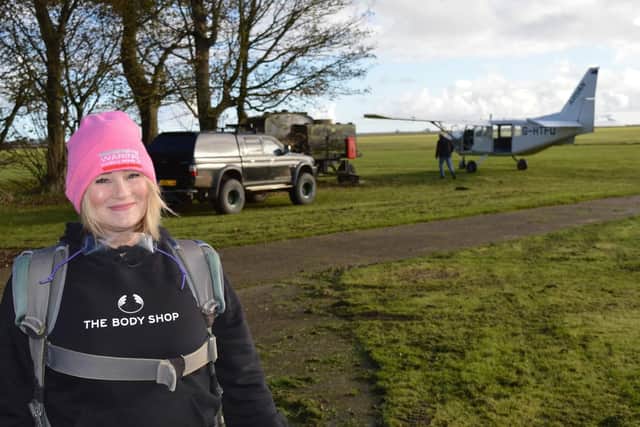 Nat Hansell jumped 10,000ft out of a plane.