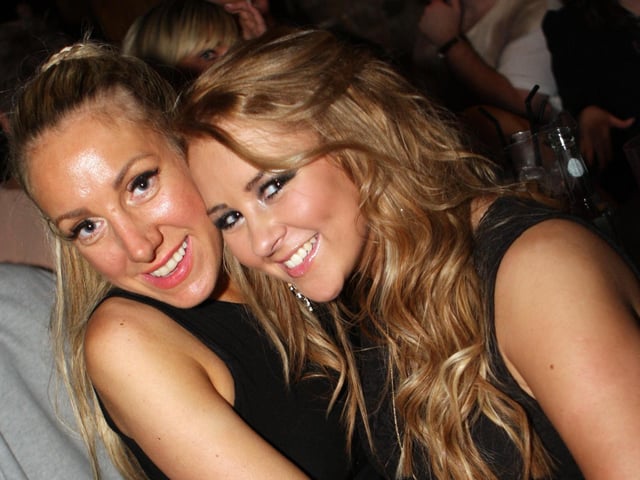 Kerry and Katy looking glamorous in Blue Lounge.