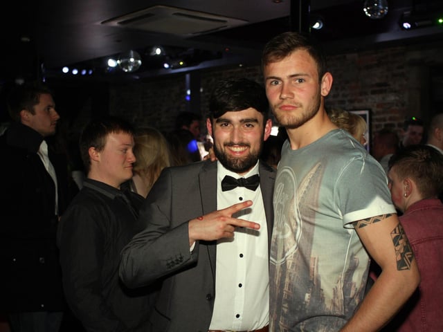Nick and Enrique looking dapper in Blue Lounge.