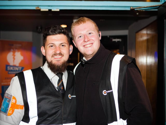 Luke & Tom welcome the punter's into Blue Lounge