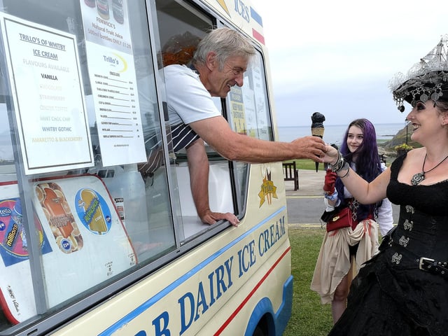 Number five for Whitby was the Trillo's of Whitby ice cream vans.  A Tripadvisor review said: " Generous portion and lovely flavours: mint choc chip for my husband with lots of choc chip and Whitby Gothic for me (blackcurrant and liquorice). Very nice and lovely and creamy."