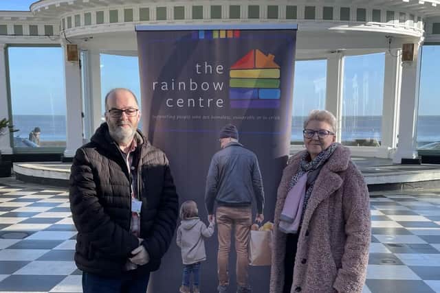 Jo Laking CEO of The Rainbow Centre with Mike Lynskey, Operations Manager