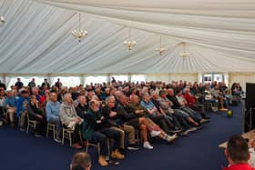 Scarborough Athletic fans attend the open meeting at Scarborough Cricket Club marquee on Wednesday June 4 2025. Photo by Wandering Photography