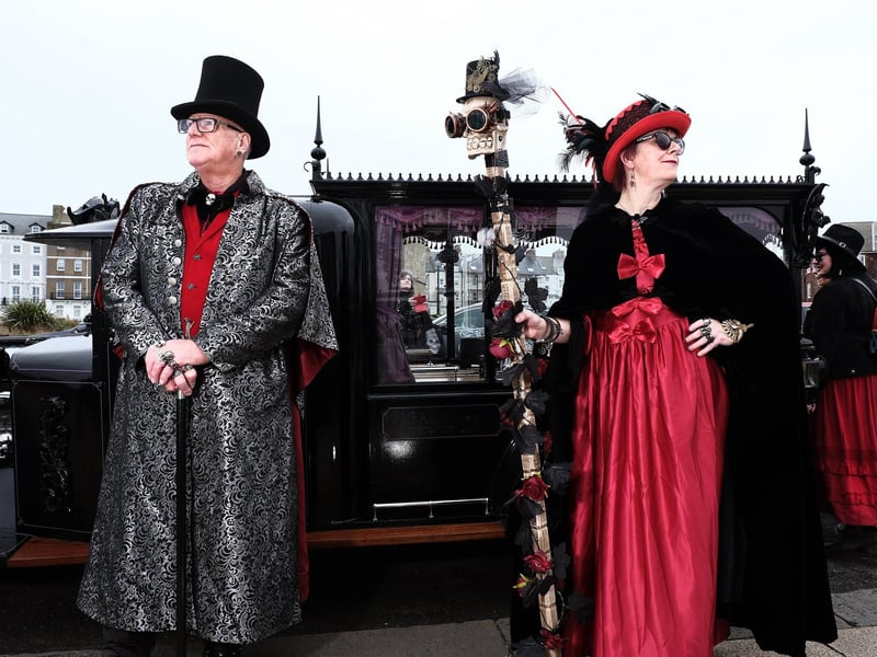 A Goth vehicle parked up on the West Cliff.
