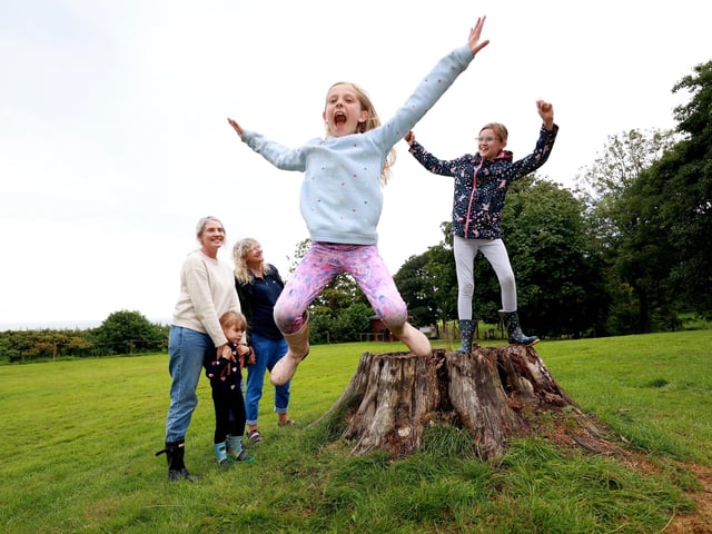 Having loads of fun in the typical Yorkshire grey weather.