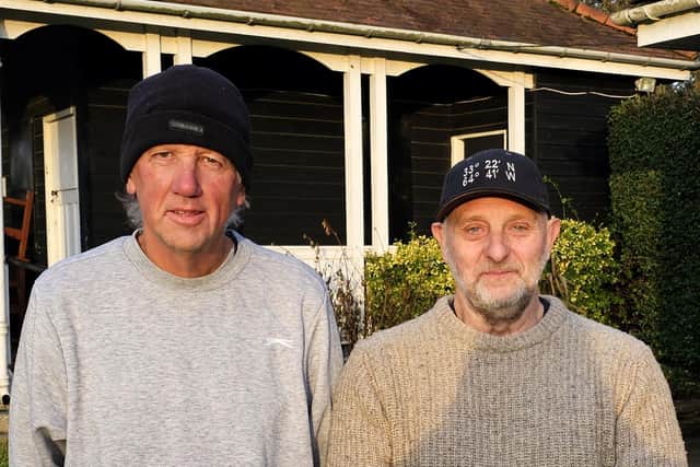 Geoff Price and Gary Thornton at Friday's Westgate final.