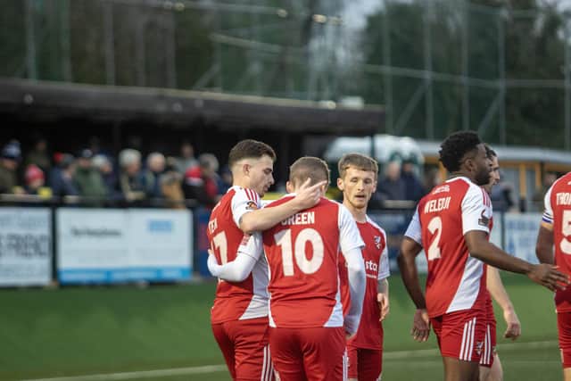 Boro earned a superb late 2-1 win at Rushall Olympic. Photos by Rhys O'Callaghan