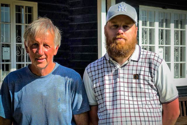Geoff Price, left, edged past Dave Lowe, right, to earn Westgate Open Singles glory.