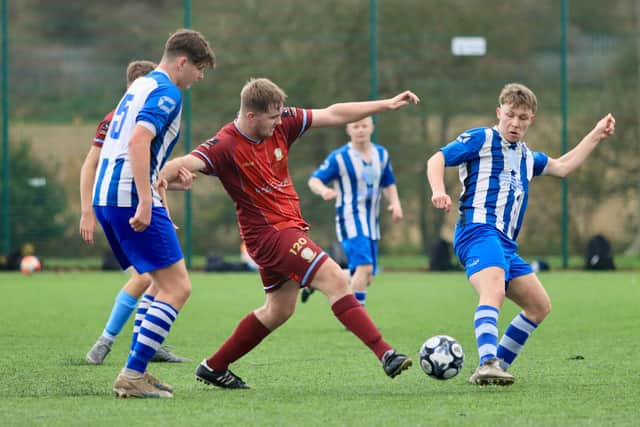 Brid Rovers Pandas, maroon, lost 4-2 at home to Driffield Town. Photo by TCF Photography