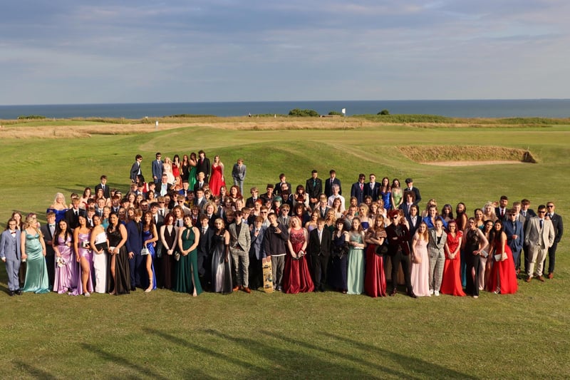 Here are the all of the Year 11s from Bridlington School together at their recent prom.