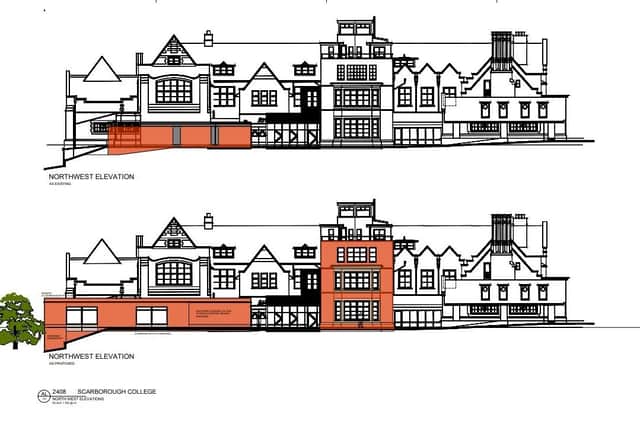 Scarborough College, Proposed Elevations. Horsleytownsend