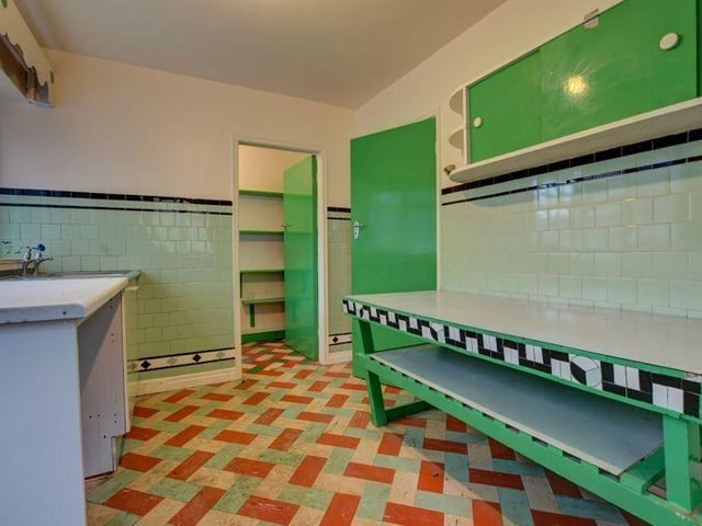 The colourful kitchen in Linden Lea, Robin Hood's Bay. Contact Henderson Property Services on 01947 602626.