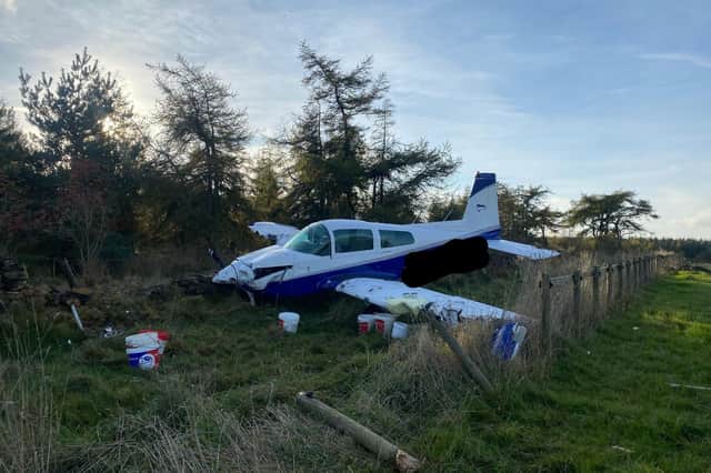 The light aircraft crashed at Ebberston - Image: Pickering Fire Station