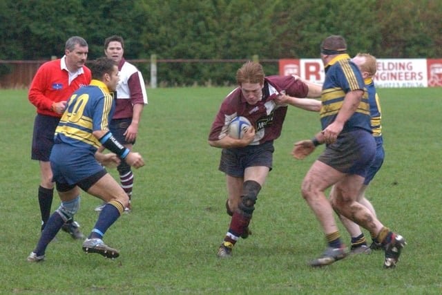 Do you know this Scarborough RUFC player with the ball at home to Goole in November 2002?