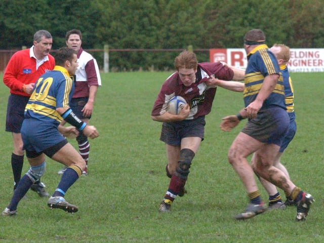 Do you know this Scarborough RUFC player with the ball at home to Goole in November 2002?